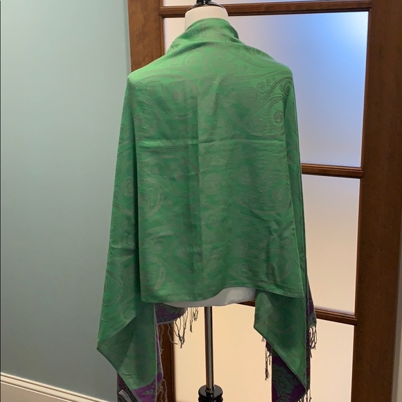 100% cashmere Pashmina scarf paisley - Picture 4 of 6